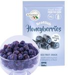 Arbuckle's Freeze Dried Honeyberry Whole Fruit Snack 100g Nutritious and Healthy Honeyberries Direct from Farm Shop, Natural, for Baking, Breakfast Cereal Topper, Yogurt, Cake Decorations