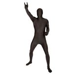 Adults M-Suit Black Second Skin Halloween Fancy Dress Costume - size Large - 5'3-5'9 (159cm-175cm)