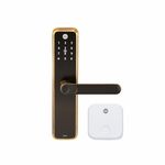 Yale Zuri S Smart Door Lock | Fingerprint, PIN, RFID & Manual Key | Bluetooth Enabled | Includes Wi-Fi Bridge | Smart Lock for Home | 3 Year Warranty | Antique Bronze
