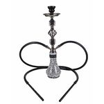 RMAN® Hookah Hookah Shisha Hookah 55 cm 2 Hose Water Tube Glass Smoking Black