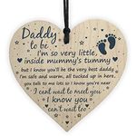 RED OCEAN Daddy To Be Gifts Sign Baby Shower Dad Friendship Gift Wood Heart Party Decoration New Baby From Bump Present