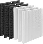 GoKBNY 116130 True HEPA Replacement Filter H Compatible with Winix 5500-2 Purifier and Models AM80, 3-Set Include 3×True HEPA Filters + 3×Activated Carbon Filters