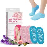 Vn care Silicon Socks Heel for Crack, Spa Gel Socks for Women and Men, Feet Protector Crack Heel Repair Socks with Moisturizing Natural Oil and Vitamin E Repair Dry Cracked Feet & Soften Skin (Sky Blue) 1 Pair