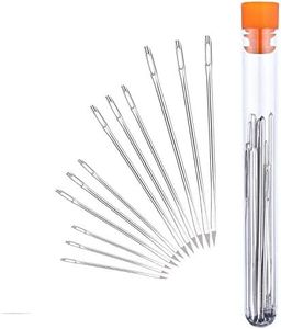 Leather Stitching Needle 12 Pieces with 4 Different Sizes for Leather Projects with Clear Bottle