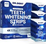 DRDENT Professional Teeth Whitening Strips 7 Treatments - Safe for Enamel - Non Sensitive Teeth Whitening - Whitening Without Any Harm - Pack of 14 Strips + Mouth Opener Included