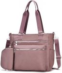 I IHAYNER Laptop Tote Bag for Women 15.6 Inch Waterproof Canvas Work Bag Business Briefcase Computer Bags for Travel with Coin Purse Purple