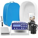 veicomtech Ionic Detox Foot Bath - Detox Foot Spa, Ionic Foot Bath Detox Machine Chi Cleanse with Tub, Wrist Strap, Far Infrared Waist Belt, 2 Arrays, Blue Bag