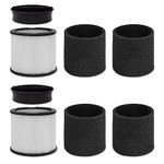 Yonice Foam Sleeve Filter for Shop-Vac 90304 90350 90333 Replacement for Most Wet/Dry Vacuum Cleaners 5 Gallon and Above, Compare to Part # 90304, 90585 (2+4)