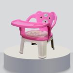 LavRit Ergonomic Kids Chair with Whistle Sound, Soft Cushion Seat, and Triangular Stability for Ages 1-4 | Perfect for Boys and Girls | Safe and Durable Plastic | Lightweight and Portable | Pink