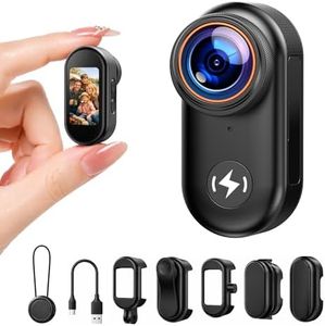 4K Mini Body Camera, 64GB 1.47" Display POV Camcorder with 150 Wide Angle, Action Camera Magnetic Mount, One-Click Recording, WiFi App Control for Vlogging Travel Outdoor Sports