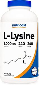 Nutricost L-Lysine 1000mg, 240 Tablets - Gluten Free, Non-GMO, and Vegetarian Friendly