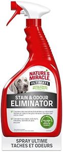 Nature’s Miracle Stain & Odour Eliminator Spray Ultime pour taches & odeurs organiques tenaces de chien - urine, excréments & autres – Action Bio-Enzymatique – Multi-surfaces – Parfum Citron - 946 ml
