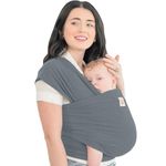 Baby Wrap Carrier - All in 1 Original Breathable Baby Sling,Lightweight,Hands Free Baby Carrier Sling,Baby Carrier Wrap,Baby Carriers for Newborn, Infant,Baby Wraps Carrier,Baby Slings (Midnight Gray)