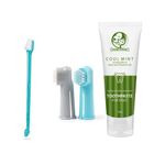 Foodie Puppies Pet Dental Oral Care Kit Combo - (Coolmint Toothpaste- 100g + 3Pcs Toothbrush) for Dogs | Soothes Inflame Gums, Remove Bad Breath, and Mix of Clove & Cinnamon Oil for Dogs and Puppies