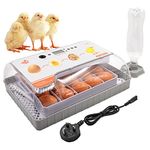 Svauoumu Automatic Incubator, Eggs Incubator for 20 Eggs, with Automatic Turning and Temperature Control, Digital LED Display Egg Incubator for Chickens, Ducks, Geese, Pigeons, Quails