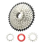 CYSKY 10 Speed Cassette 11-40T Cassette Fit for Mountain Bike, Road Bicycle, MTB, BMX (Light Weight) (11-40T)