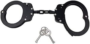 Yoghourds Double Lock Handcuffs, Adjustable Heavy Duty Steel Wrist Cuffs with 2 Keys & Handcuffs Holster in Police Edition Professional Grade