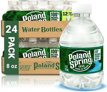 Poland Spring Water Bottles 24 Pack - Bottled Water, Small Water Bottles, Mini Water Bottle, Poland Spring 8 oz Bottled Water 24 Pack, 8 oz water bottles Drinking Water - Bottled Water - Spring Water Bottles 24 Pack