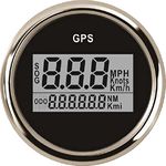 ELING Waterproof Car Motorcycle Digital GPS Speedometer Odometer Kit for Auto Marine Truck with Backlight 2 inches(52mm) 12V 24V