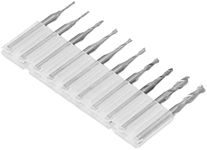 End Mill Cutter, 1/8 Durable End Mill 10 Pcs High Strength 1.0-3.175mm Good Sharpness For CNC