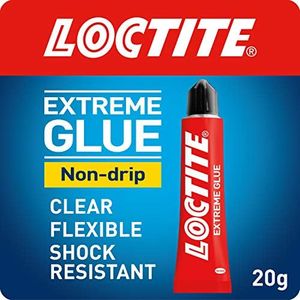 Loctite Extreme Glue, Flexible All Purpose Clear Glue with Shock & Weather Resistance, Repair Glue with Non-Drip Gel Formula, Strong Glue for Indoor and Outdoor, 1 x 20g