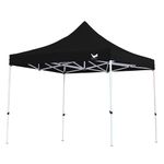 Malabar Trading Company Heavy Duty Foldable Gazebo Tent with 4 Side Open/Pop-up Canopy Tent for Garden and Promotional Activity | 10x10 FT (Black)