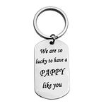 Ximalun Dad Keyring Gifts Fathers Day Gift We are So Lucky to Have A Pappy Like You Keyring Pappy Gifts Christmas Birthday Gifts Dad Gifts from Daughter Son