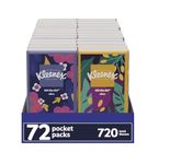 Kleenex On-The-Go Facial Tissues, Tissues Travel Size, 72 Packs (9 Displays of 8 Packs), 10 Tissues per Pack, 3-Ply (720 Total Tissues)