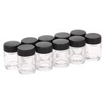 Tenlacum 10PCS Airbrush Glass & PP Bottles 3/4oz 22cc Air Brush Bottle Jars with Plastic Lid Using on Airbrushes