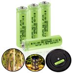 GENYESTAR AA Solar Light Batteries Rechargeable AA Batteries NIMH 600mAh 1.2V Double A Rechargeable Battery for Garden Lawn Landscaping Solar Lamps Remotes