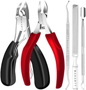 Makartt Toenail Clippers, 5-in-1 Stainless Steel Nail Clipper Set for Thick or Ingrown Toenails, Professional Removal Kit for Men, Women & Seniors