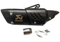 RA ACCESSORIES Universal Exhaust Muffler Silencer for Street Sports Dirt Bike and Motorcycles (Black)