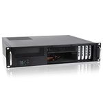 rackchoice Alloy Steel 2U Server Chassis Short Depth 14.17" Front I/O With 2 X 3.5"(Int.)Matx M/B,Support Atx Psu With Either Top Or Side Cooling,Black