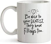 Younique Designs Dentist Coffee Mug, 11 Ounces, Funny Dentist Cup for Dentist, Dental Mug for Women