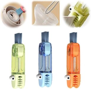2025 New 3 in 1 Cup Lid Cleaning Brush, Multifunctional Lid Cleaner Brush for Baby Bottle Gap Tight Spaces Cup, Portable Crevice Cleaning Brush Set