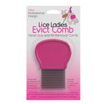 Lice and Nit Comb by Lice Ladies - Efficient Lice and Nit Removal | Lice Comb Safe for All Types of Hair | Stainless Steel Teeth with Non-Slip Handle | Durable and Reusable