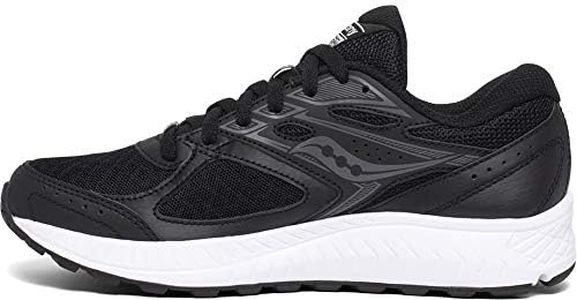 Saucony Women's Cohesion 13 Running Shoe, Black/White, 6 W US