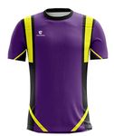 TRIUMPH Kabaddi Sports T Shirts Men's Dry-Fit Round Neck Kabaddi Jersey Polyester Printed Half Sleeve Jerseys for Men Size 2XL Purple