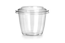 Signature Packaging - 100 Pack Small Plastic Takeaway Container with Lid - Perfect Sauce Pot - 8oz (15 Tablespoons)