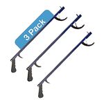 Sammons Preston Reacher, Blue, 26 Inch, Grabber Reacher Tool, Lightweight Trash Picker Grabber & Garden Nabber, Handy Aluminum Pick Up & Reaching Claw, Portable Reaching Assist & Dressing Tool, 3 Pack