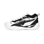 PUMA Mens Playmaker Pro Basketball Mens White Mens Black, 10, White/Black, 10