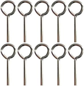 1/8” Standard Hex Dogging Key with Full Loop, Allen Wrench Door Key for Push Bar Panic Exit Devices, Solid Metal - 10 Packs