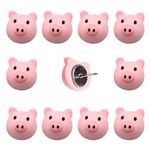 30 pcs Decorative Push Pins Pink Little Pig Resin Handmade Cute Thumbtack Paper Map Marker Picture Memo Note Drawing Pin Decorative Nail Cork Board Office Accessories（Pig）