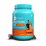 HealthKart HK Vitals ProteinUp Active (Chocolate, 1kg / 2.2lbs) | All in One Triple Blend Protein | For Strength, Immunity, & Stress-Relief