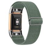 Wanme For fitbit Charge 2 straps for Women/Men,Elastic Strap Replacement for Fitbit Charge 2 strap (1 Pack), Adjustable Sport Wristbands for Fitbit Charge 2 (Cactus)