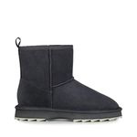 EMU Australia Womens Sharky Mini Real Sheepskin Boots in Dark Grey/Transparent Size 8 EMU Boots