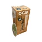 OCB Bamboo Unbleached Pre-Rolled Rolling Paper Cones 1-1/4 Size (84mm) - 50 Cones