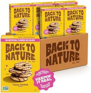 Back to Nature - Fudge Striped Cookies - Made with Quality Ingredients like Wheat Flour - Vegan and Non-GMO - Seriously Tasty Snack - 5.5 Ounce (Pack of 6)