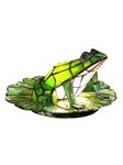 Dale Tiffany TA101231 Frog Lily Accent Lamp, 7.50x12.00x12.00, Green