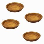 Lasaki Round Ceramic Trays (Plates Saucers) for Pots, planters, Flower, Succulent(Set of 4,Antique,3.5 inch) R3.5(Plants not Included)